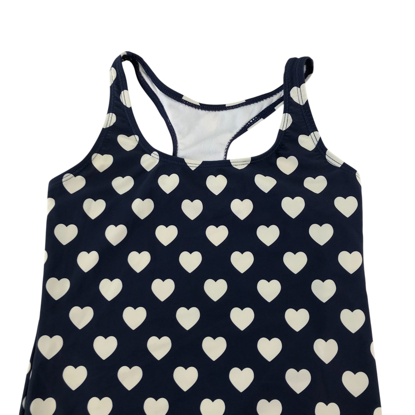 Board Angels swimsuit 9-10 years navy with love hearts one-piece cossie