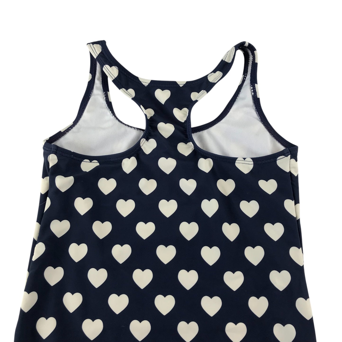 Board Angels swimsuit 9-10 years navy with love hearts one-piece cossie