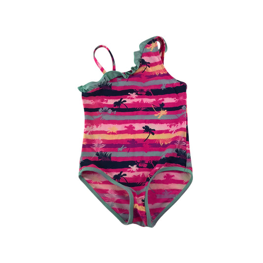 Big Chill swimsuit 10-12 years pink stripy graphic print one-piece cossie