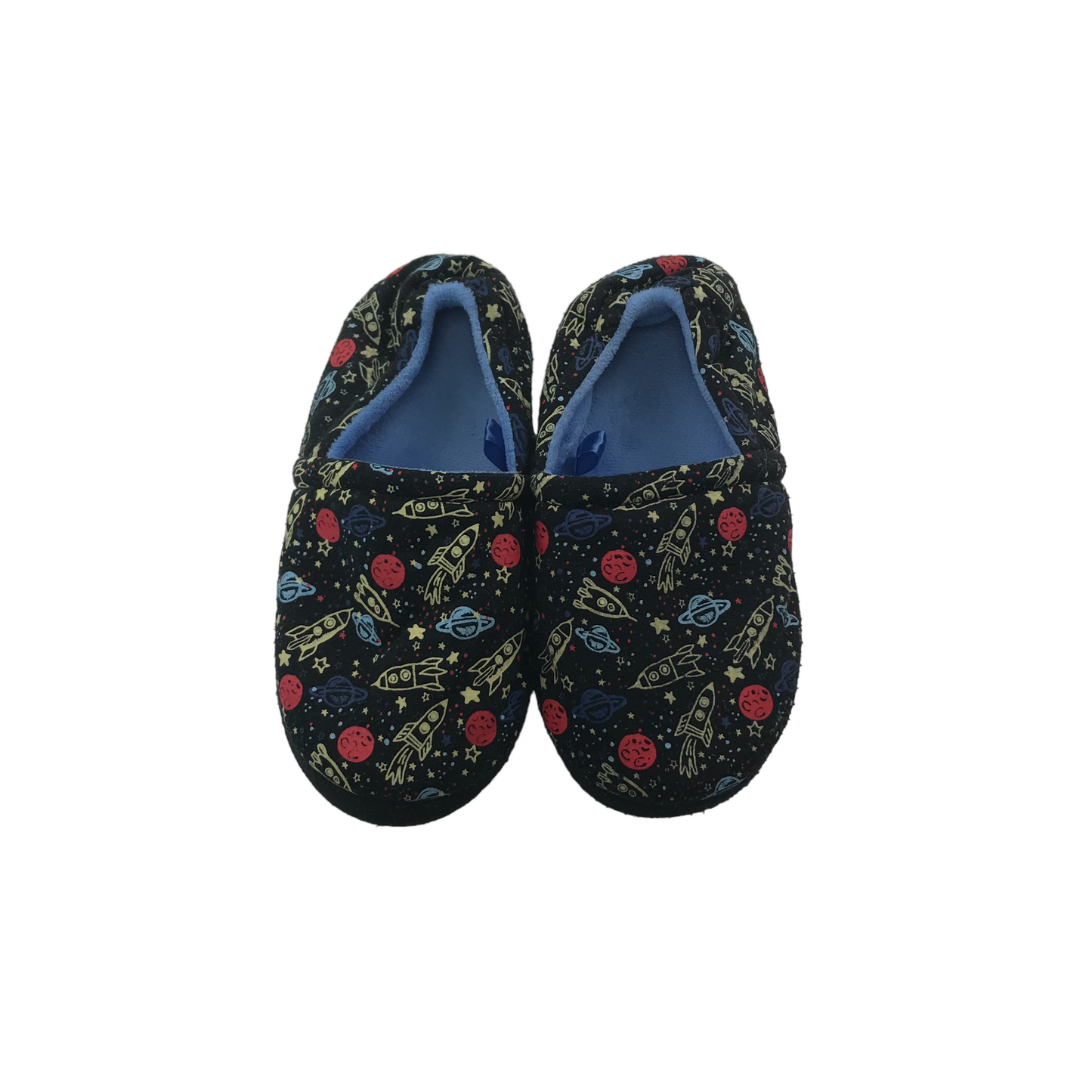 Tu Black Space Graphics Slippers Shoe Size 12 jr