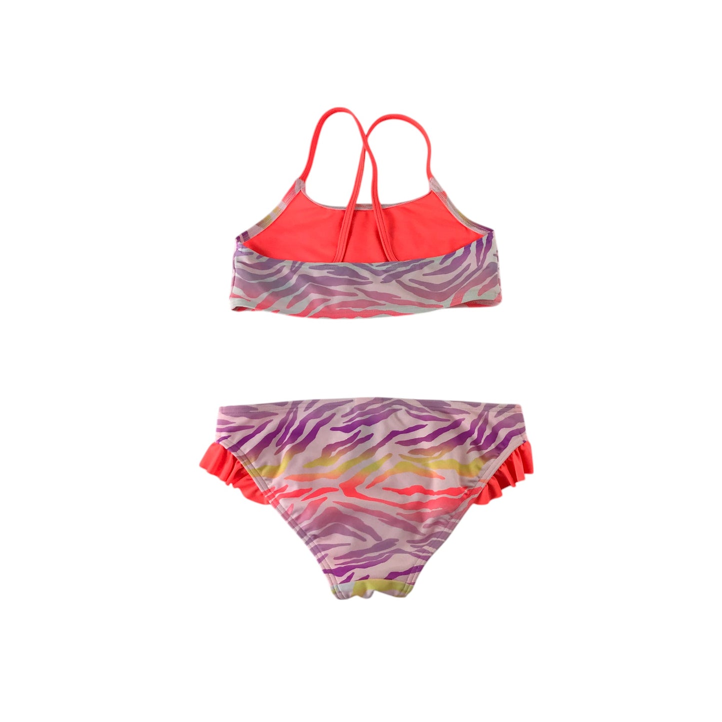 M&S swimsuit 9-10 years lilac orange and yellow 3-piece set