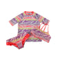 M&S swimsuit 9-10 years lilac orange and yellow 3-piece set