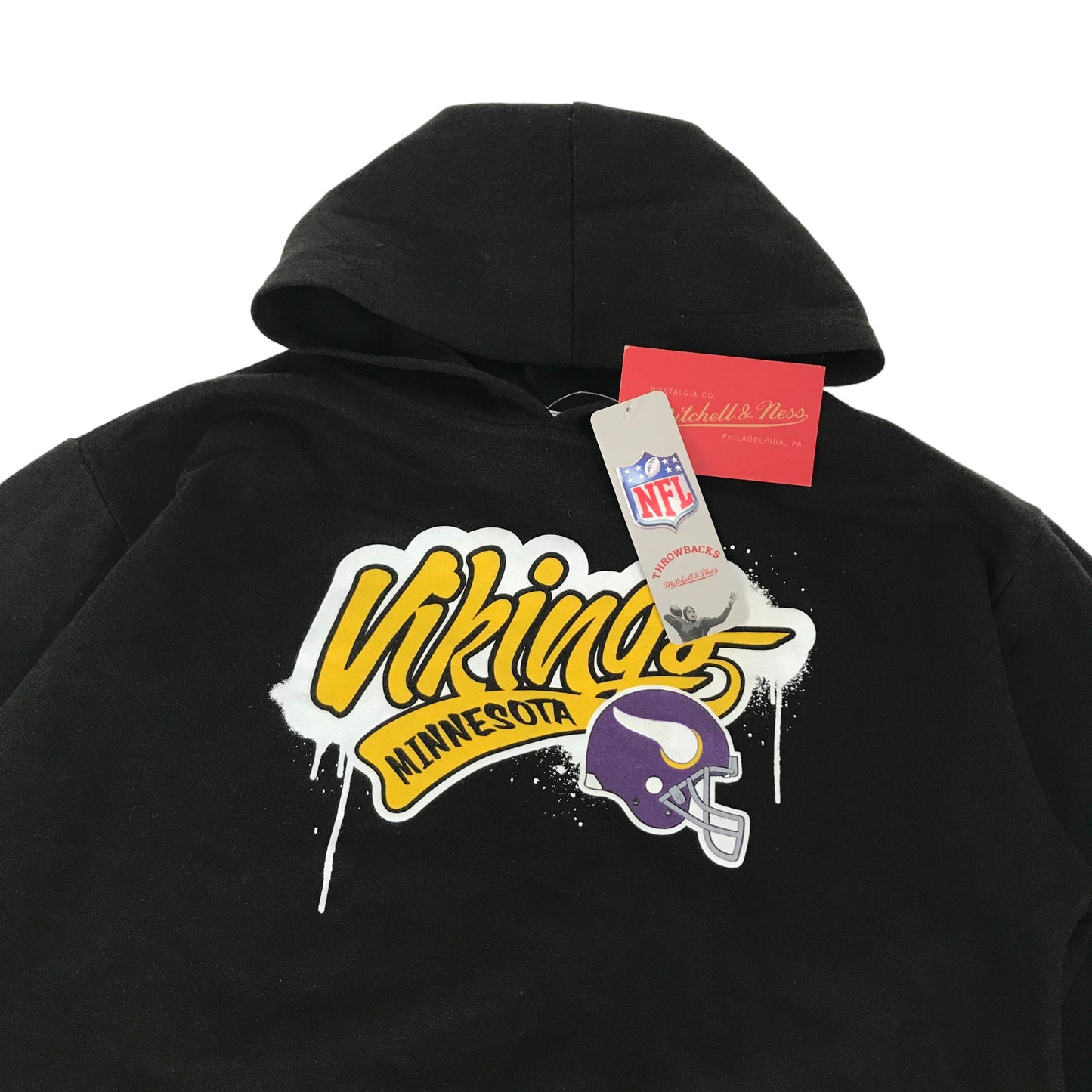 Vikings Minnesota Hoodie Age 13-15 Black Long Sleeve NFL