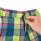M&S Shorts Age 6 Yellow Checked Adjustable Waist Pockets Belt Loops Cargo Style