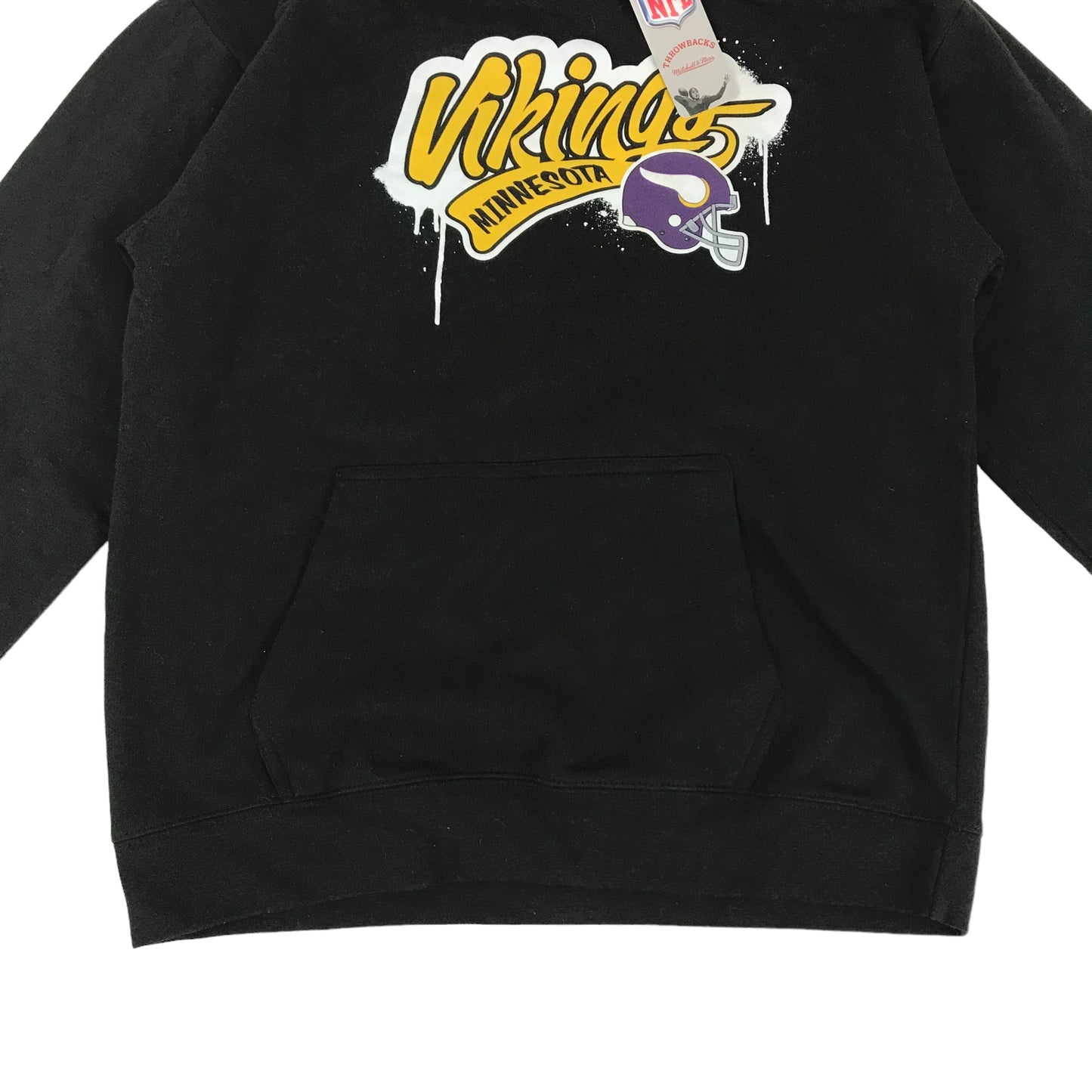 Vikings Minnesota Hoodie Age 13-15 Black Long Sleeve NFL