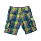 M&S Shorts Age 6 Yellow Checked Adjustable Waist Pockets Belt Loops Cargo Style