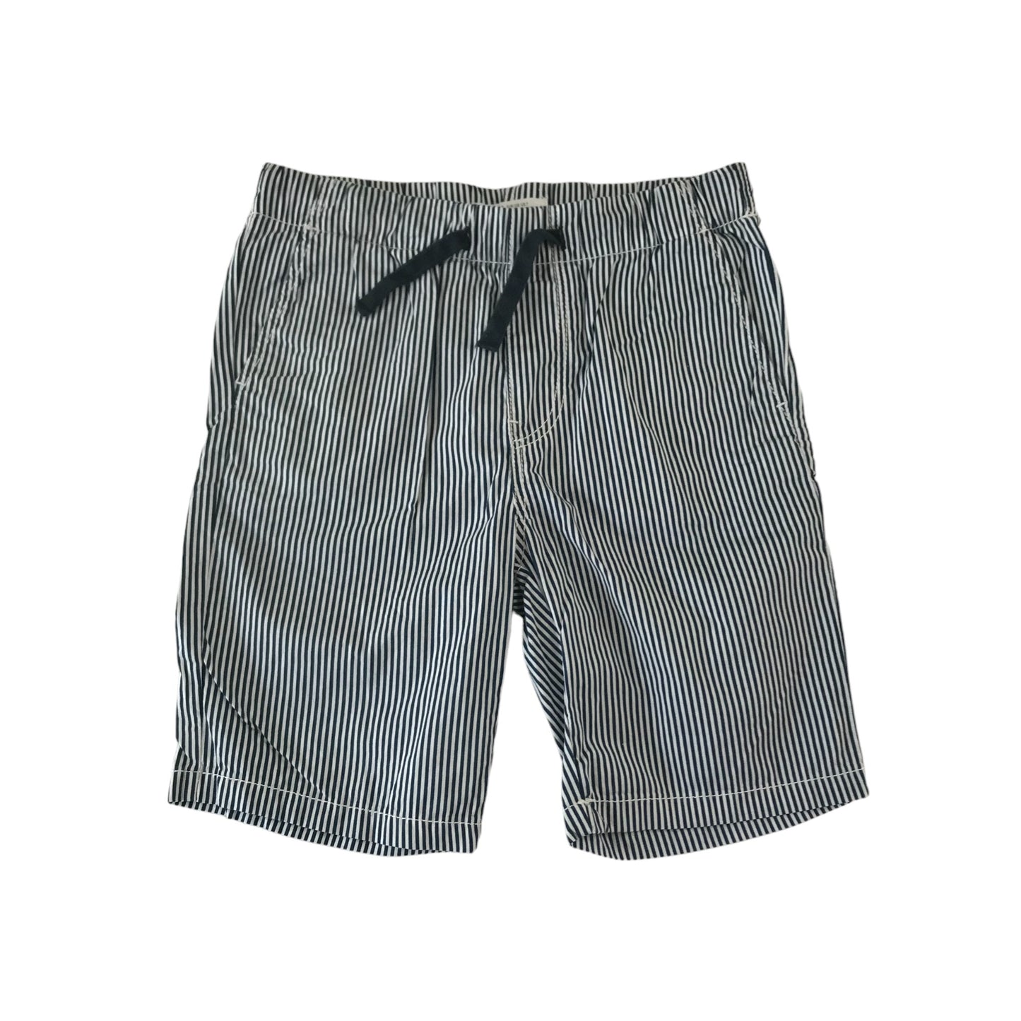 H&M Shorts Bundle Age 7 Navy Stripy and Charcoal Pull Up Cotton