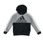Adidas hoodie 11-12 years grey white and black panelled design large logo