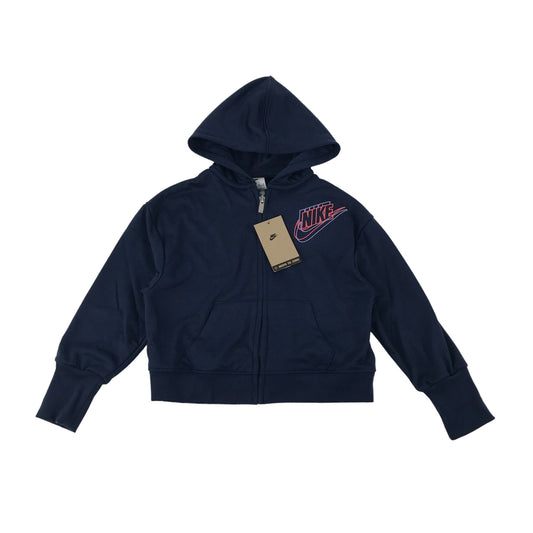 Nike Hoodie Age 5-6 Navy Wide Fit Full Zipper