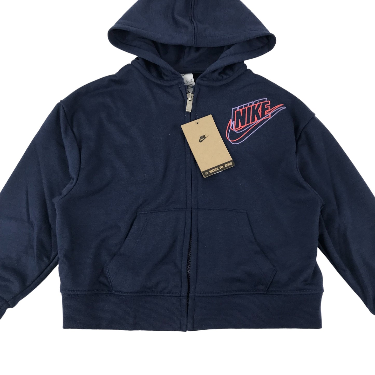 Nike Hoodie Age 5-6 Navy Wide Fit Full Zipper