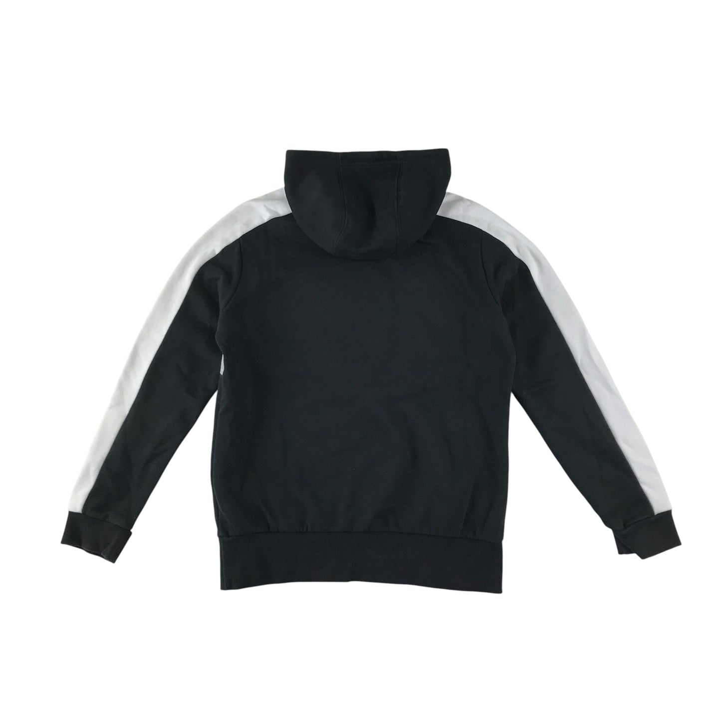 Adidas hoodie 11-12 years grey white and black panelled design large logo