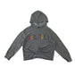 Converse hoodie 8-10 years grey cropped twist detail multicolour logo