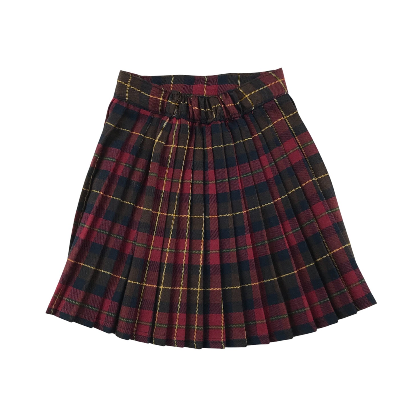 Red and brown Tartan School Skirt