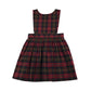 Red and Brown Tartan School Bib Style Pinafore