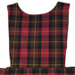 Red and Brown Tartan School Bib Style Pinafore