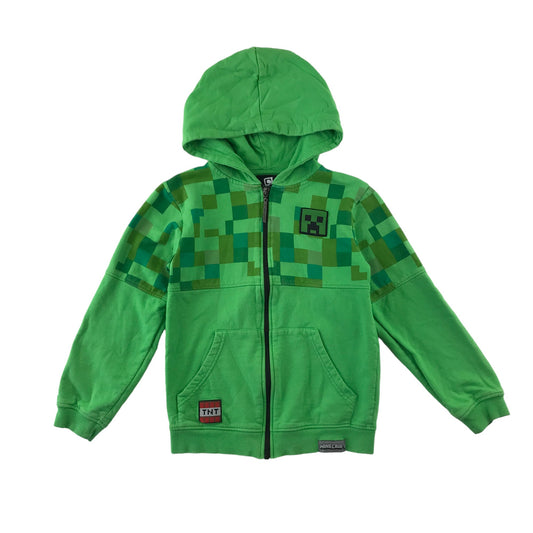 Character.com hoodie 8-9 years green Minecraft creeper design