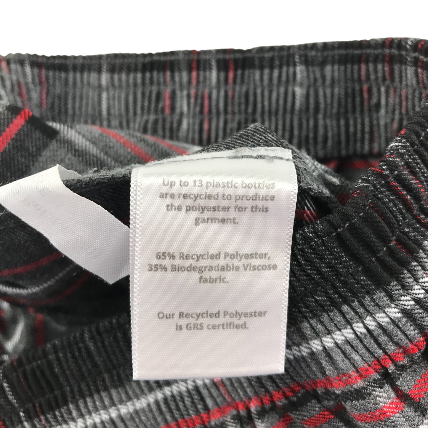 Grey black and Red Tartan School Skirt Elasticated Waist
