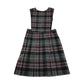 Grey and Red Tartan Bib School Bib Style Pinafore