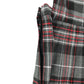 Grey and Red Tartan Bib School Bib Style Pinafore