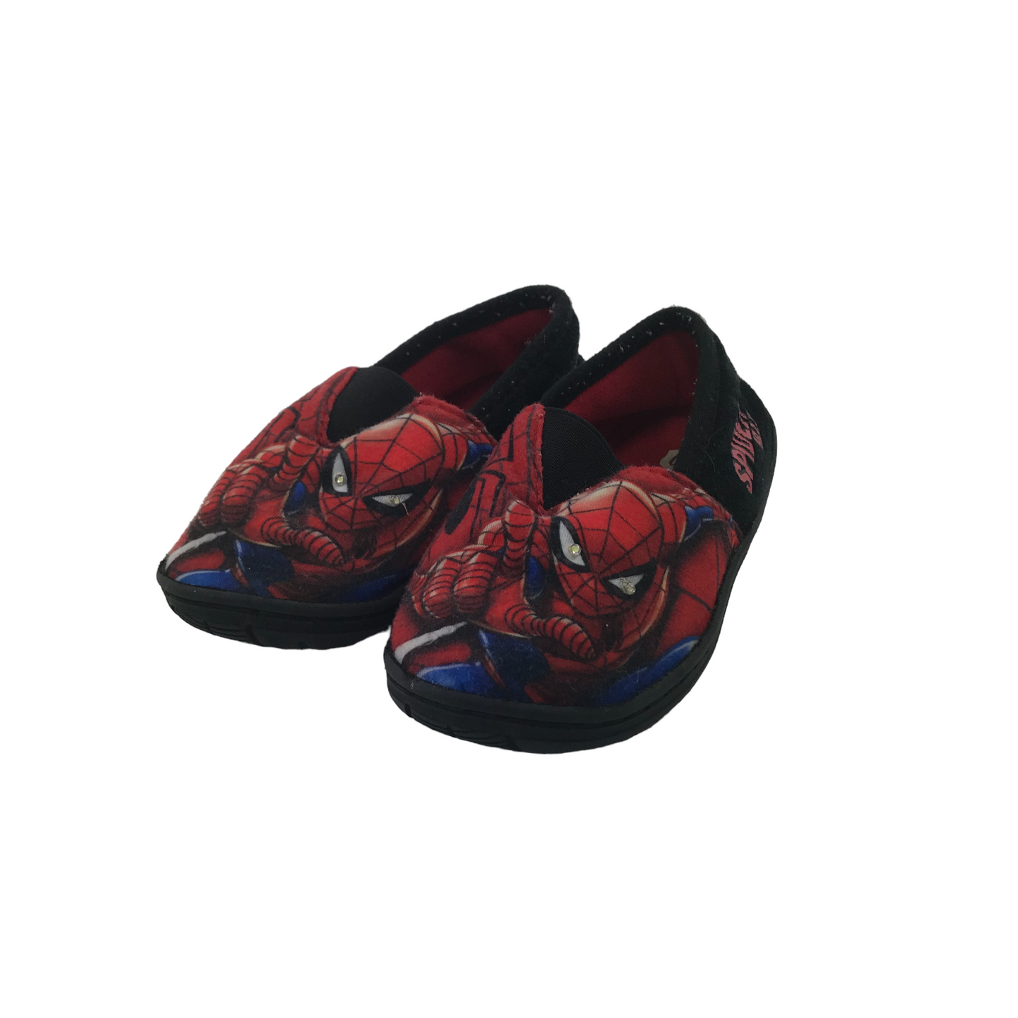 Red Spiderman Slippers Shoe Size 10 jr