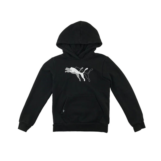 Puma hoodie 6-8 years black classic pullover with graphic logo