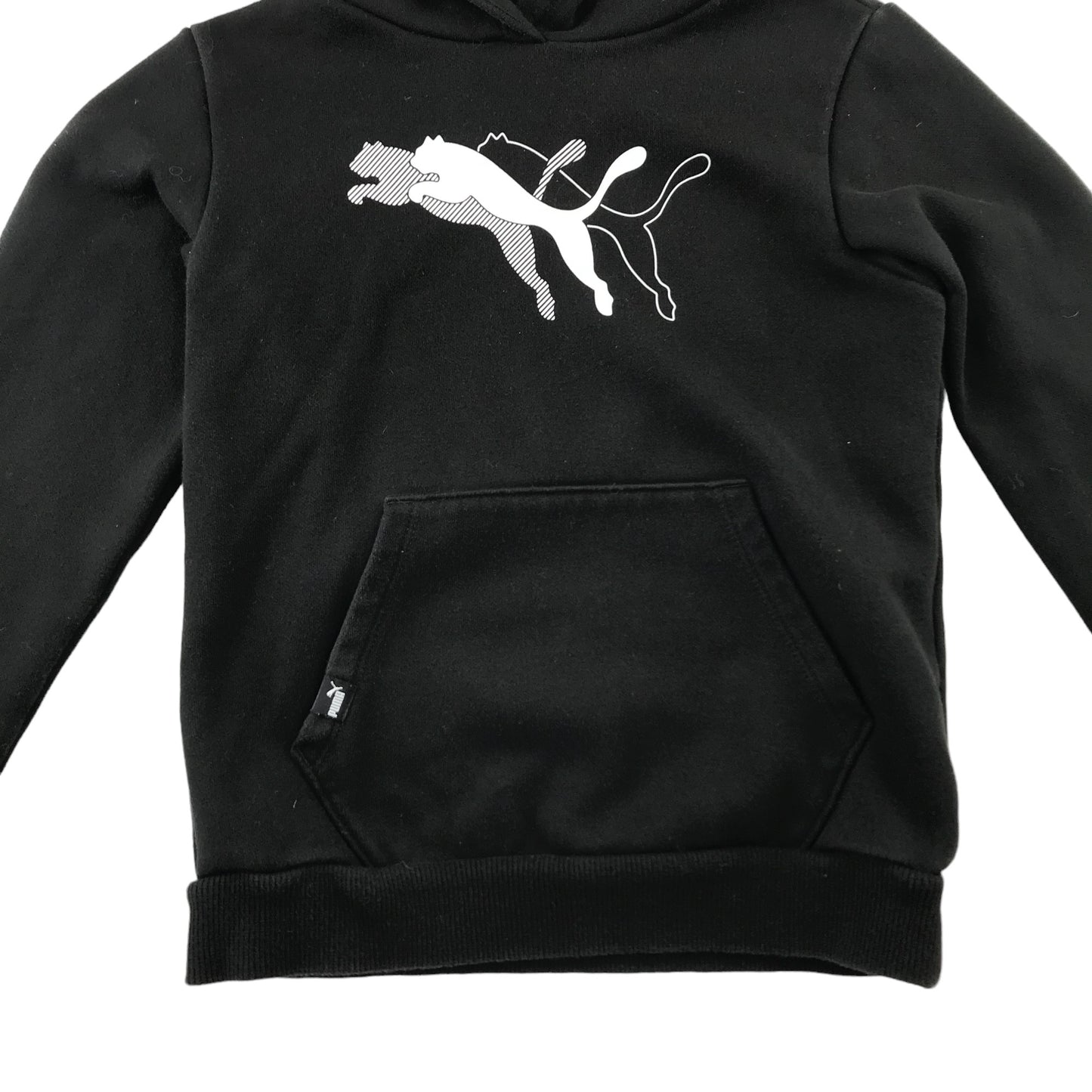 Puma hoodie 6-8 years black classic pullover with graphic logo