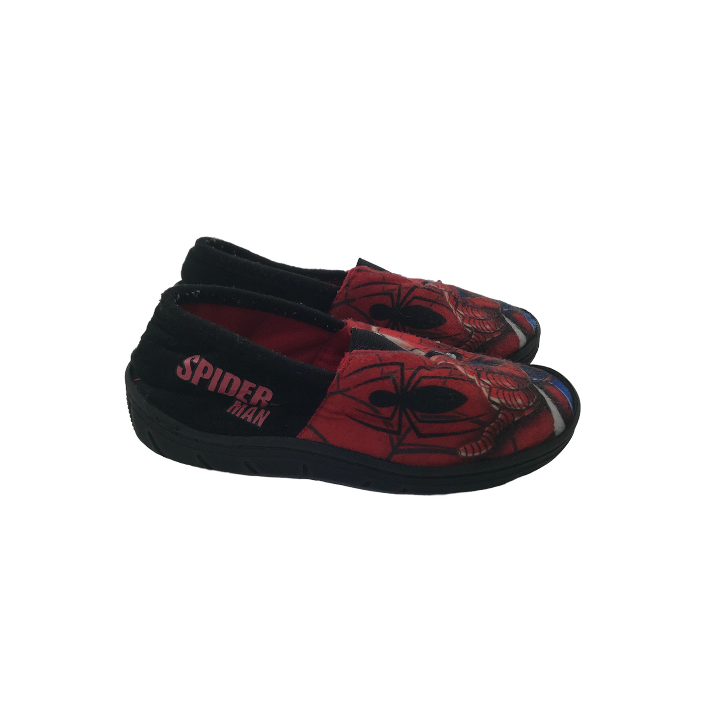 Red Spiderman Slippers Shoe Size 10 jr