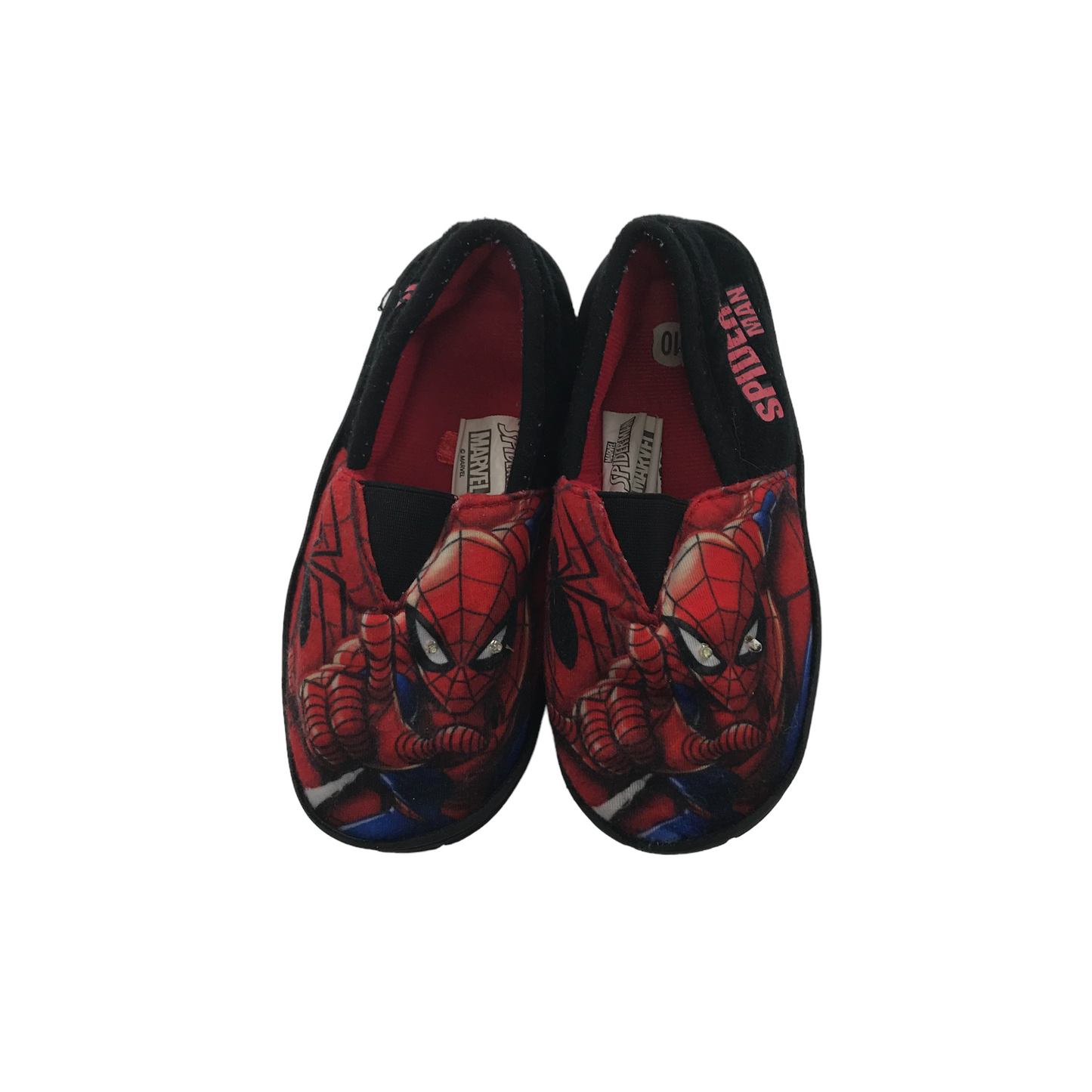 Red Spiderman Slippers Shoe Size 10 jr