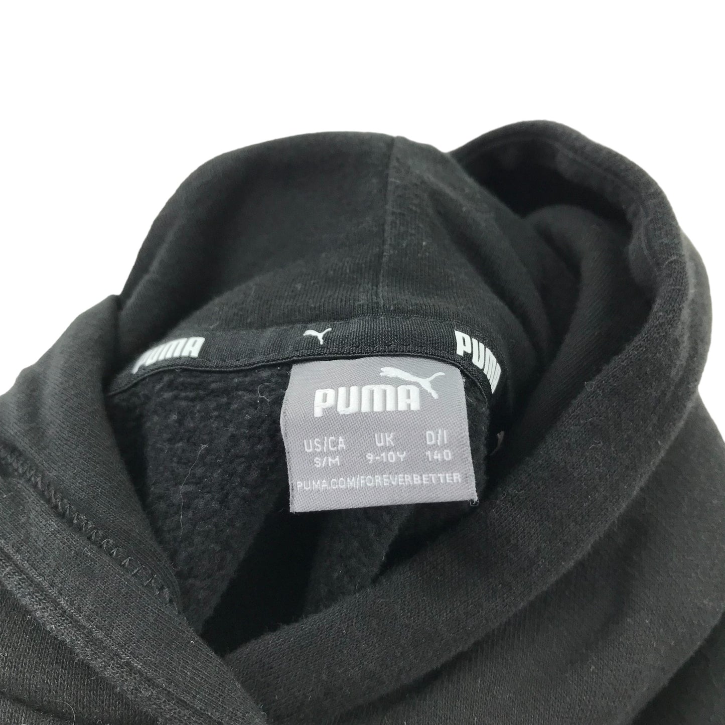 Puma hoodie 6-8 years black classic pullover with graphic logo