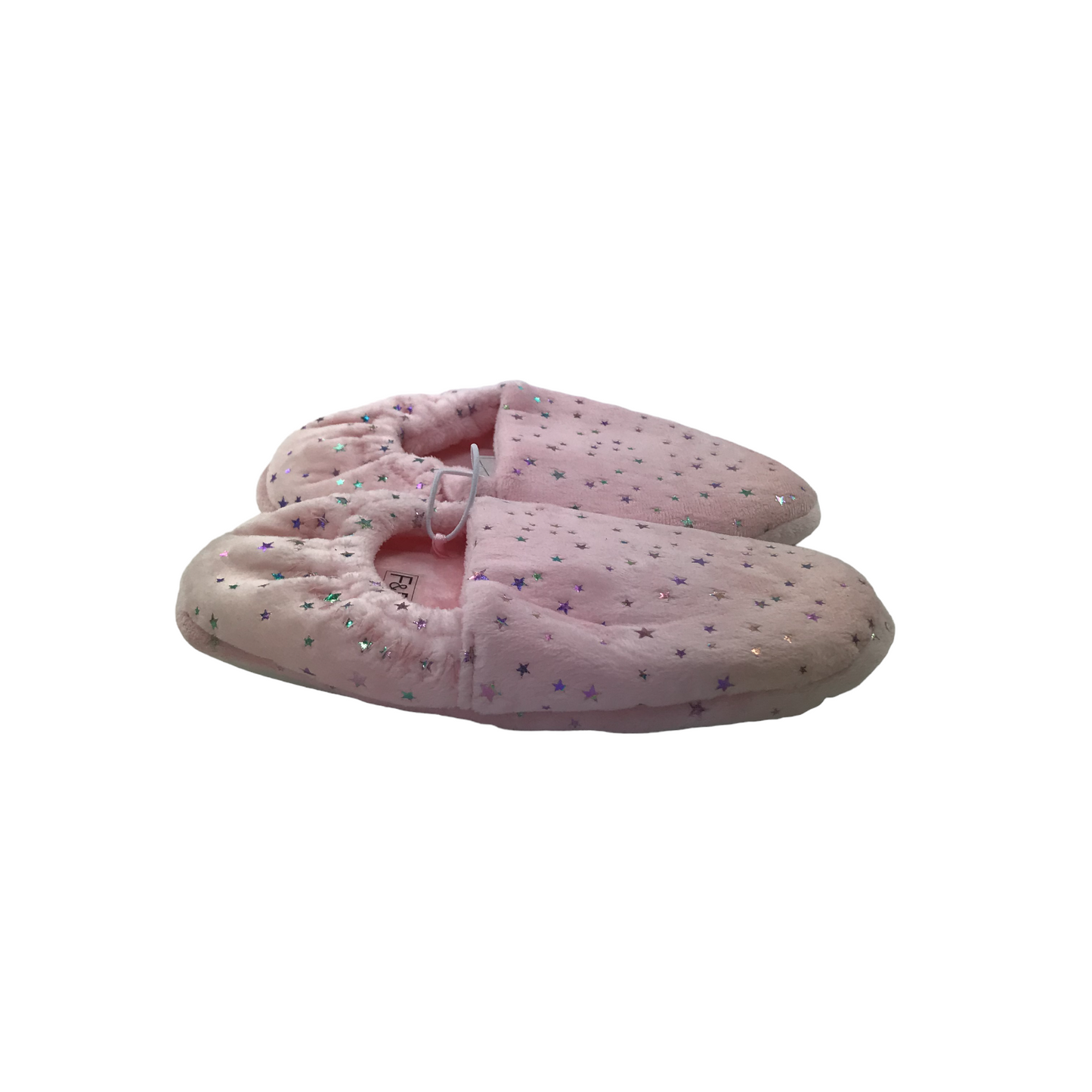 F&F Pink Starry Slippers Shoe Size 1