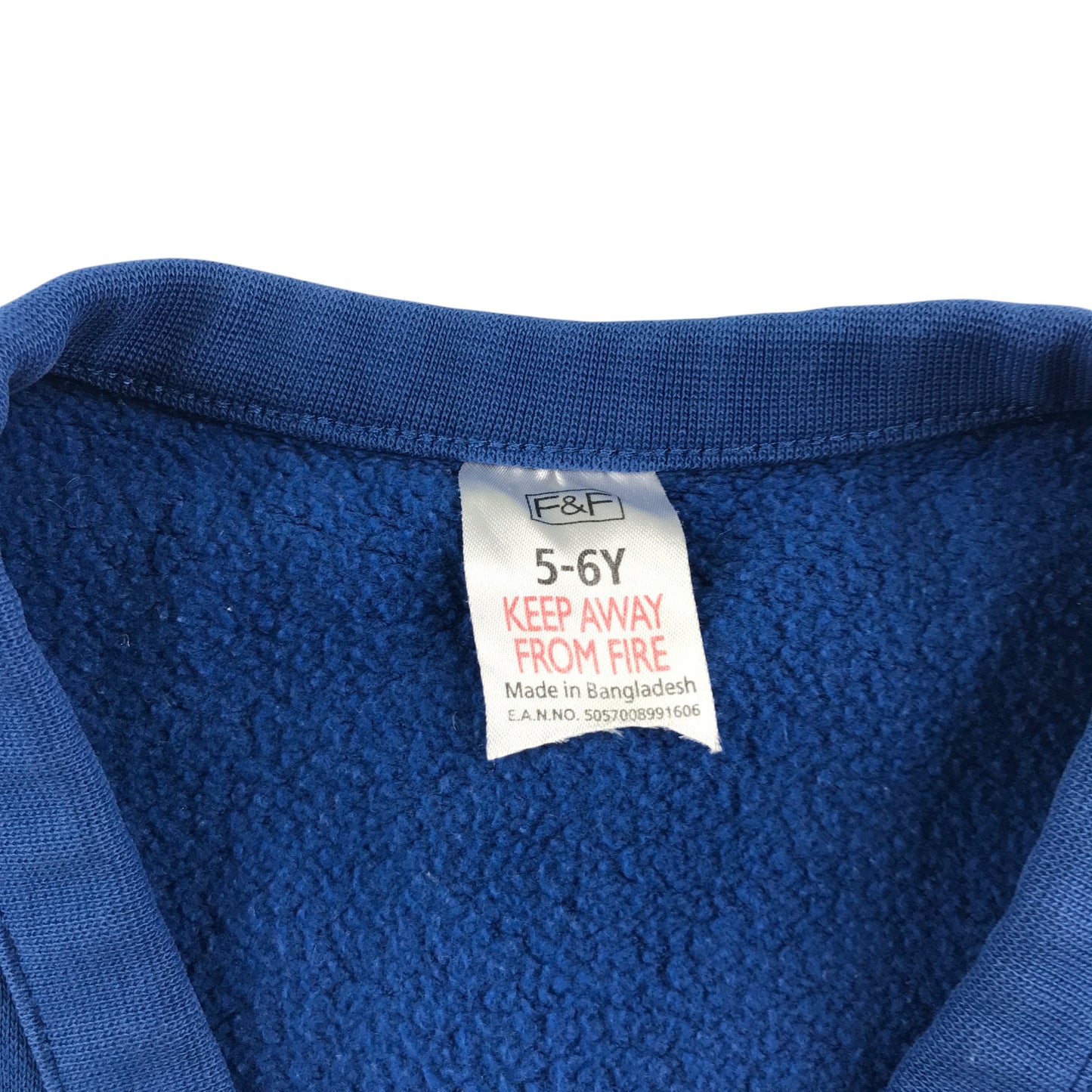 Burnside Primary Navy Blue Cardigan Jersey Material