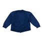 Burnside Primary Navy Blue Cardigan Jersey Material
