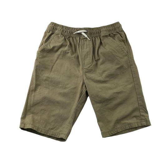 George Shorts Age 9 Beige Plain Pull up Cotton