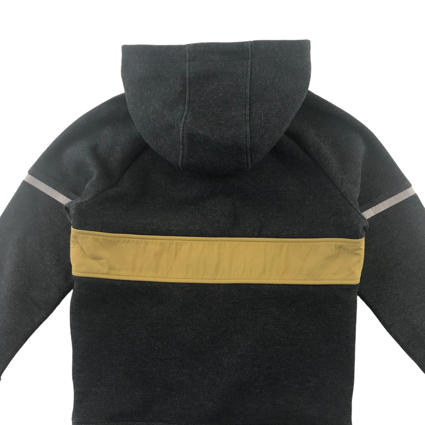 Nutmeg hoodie dark grey with mustard panelling details