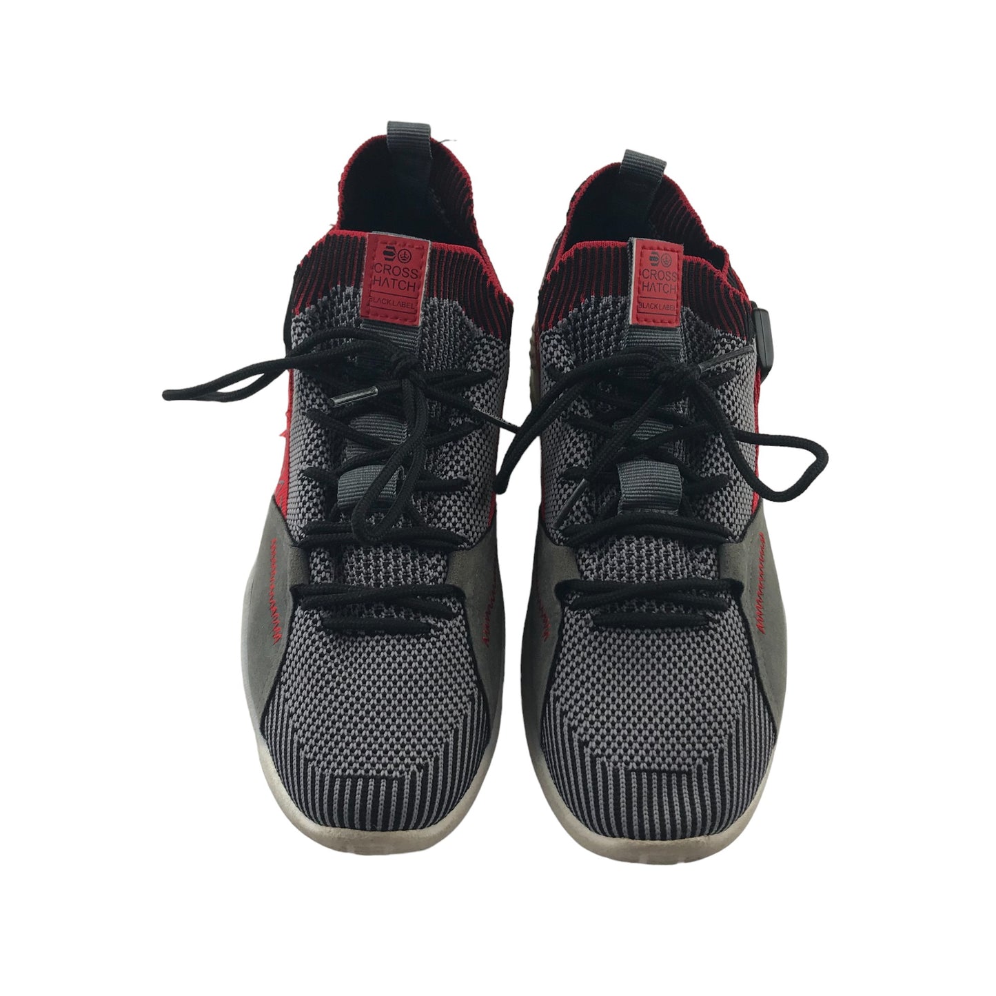 Crosshatch Trainers shoe size 4 black and red sporty sneakers