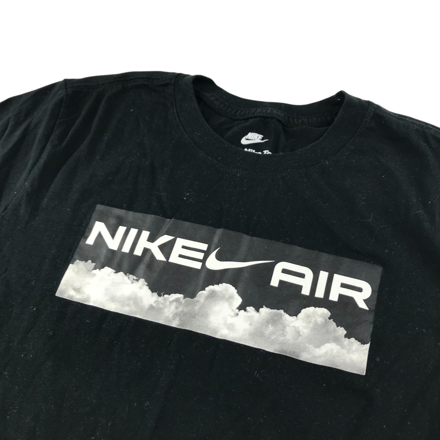 Nike Air T-Shirt Adult XS Black With Nike Air Cloud Print