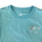 Nike t-shirt 7-8 years blue plain with Nike patch and large black logo