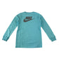 Nike t-shirt 7-8 years blue plain with Nike patch and large black logo