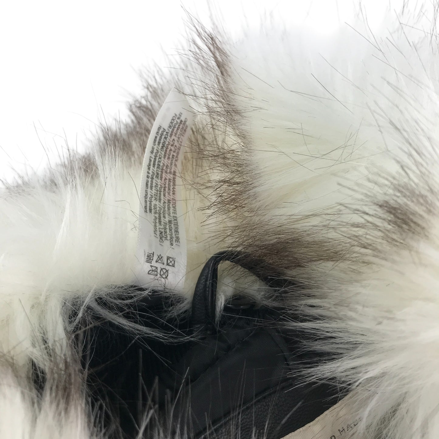 River Island light jacket 11-12 years black bomber style cuffed arms and waist faux fur collar