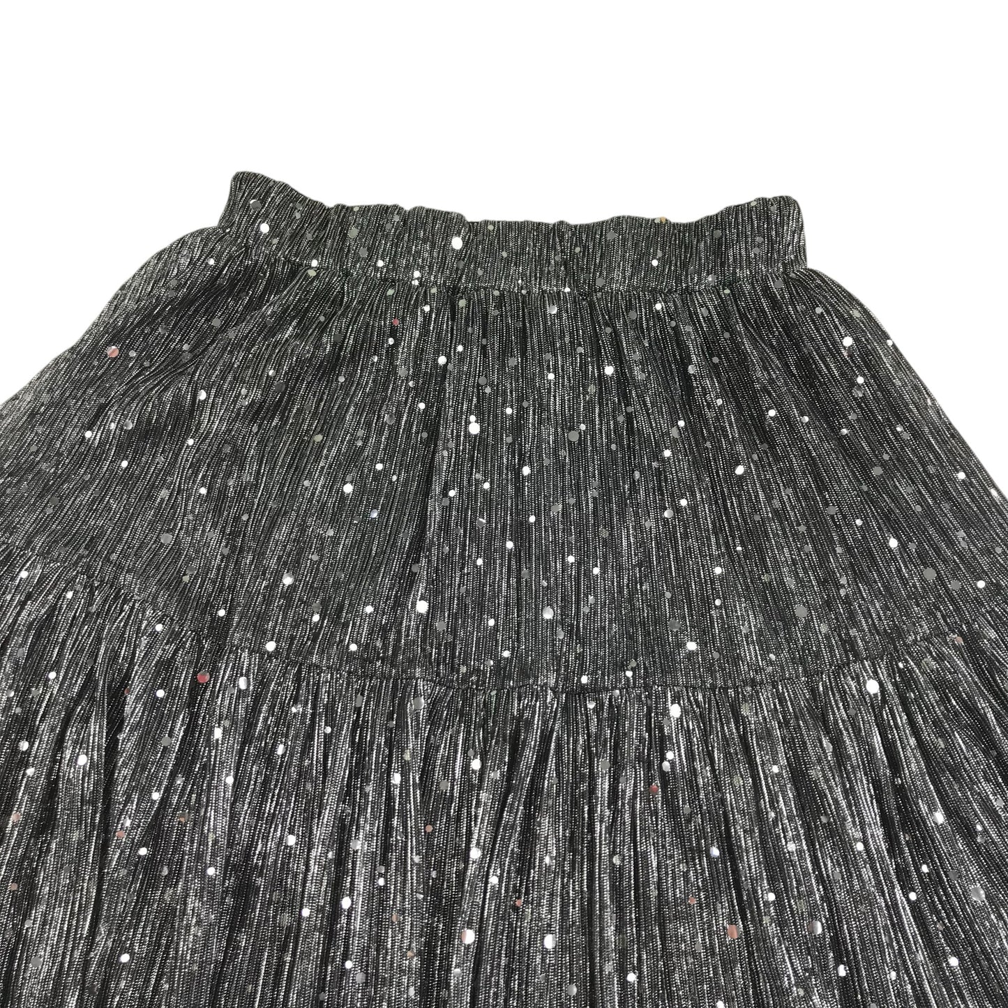 Next skirt 6-7 years silver glittery mesh layered