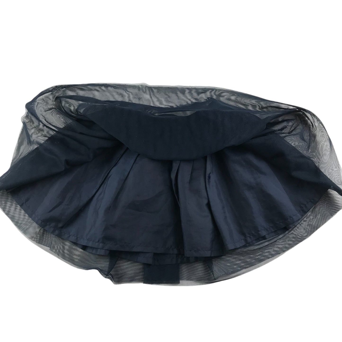 H&M skirt 5-6 years navy blue mesh layered sparkly