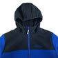 Jack Wolfskin jacket 11-12 years blue and grey waterproof hard shell warm fleece lining
