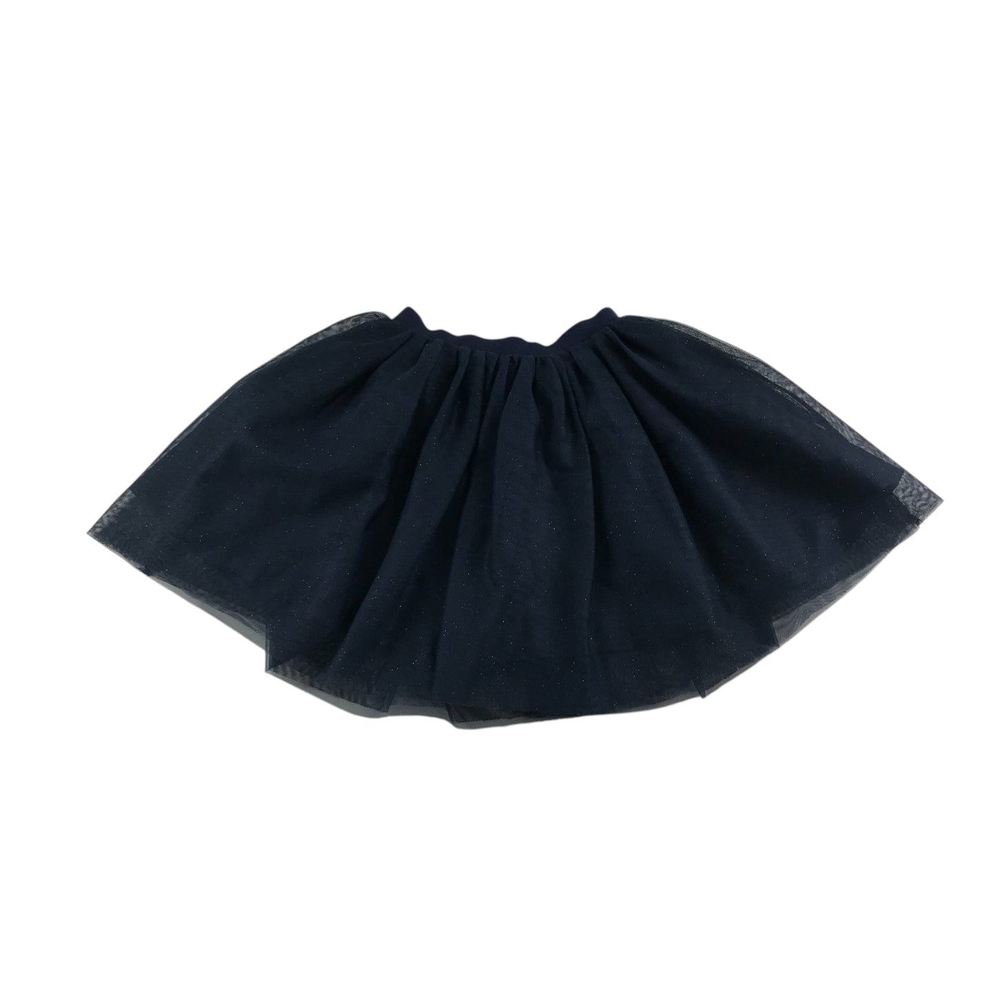 H&M skirt 5-6 years navy blue mesh layered sparkly