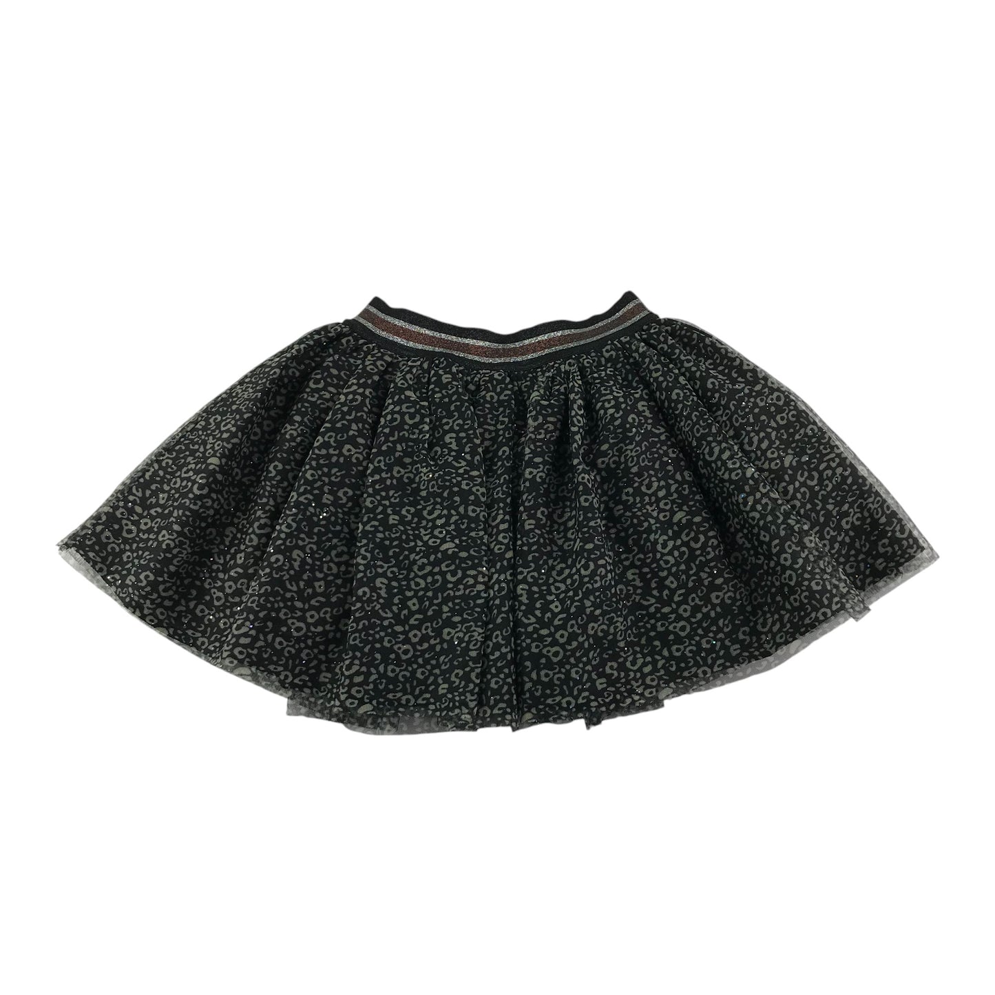 Tu skirt years black graphic spot pattern mesh