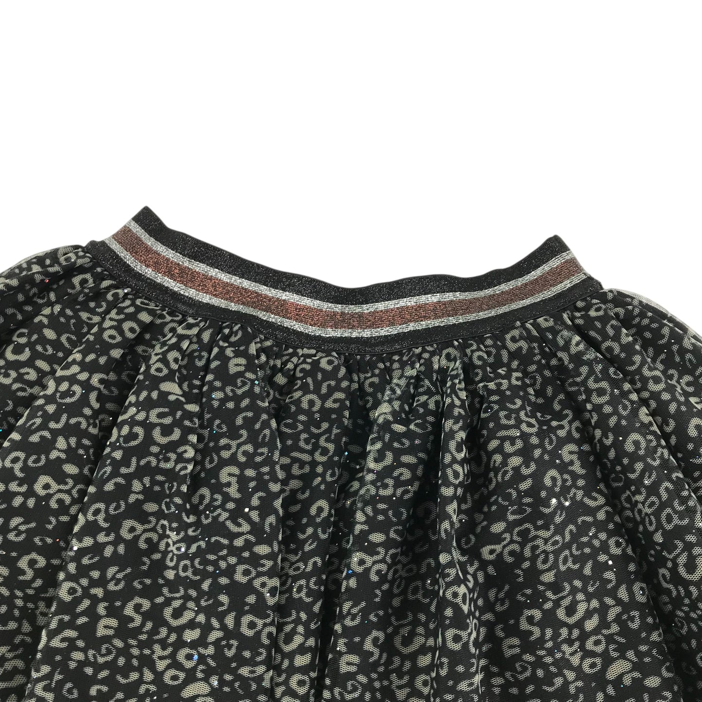 Tu skirt years black graphic spot pattern mesh