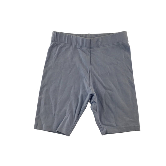 Nutmeg leggings 5-6 years blue plain cropped