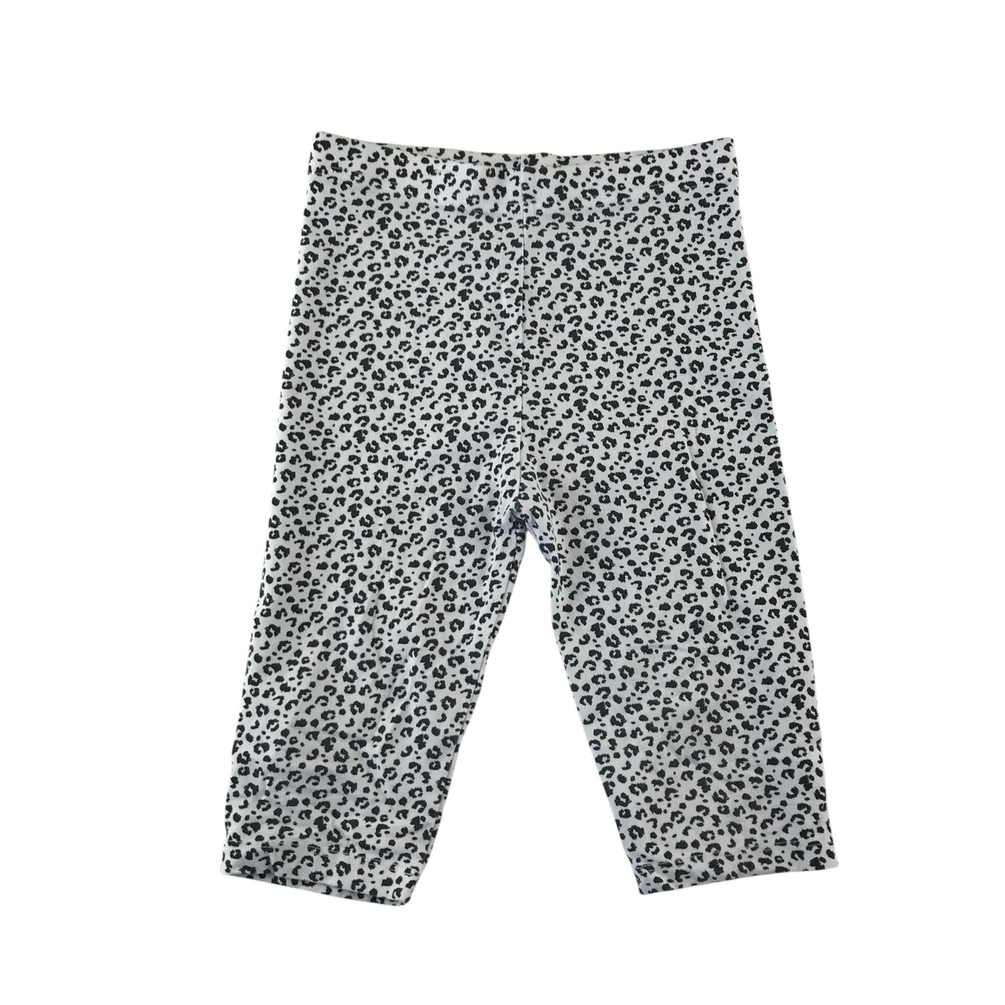 George leggings 5-6 years white and black animal print cropped