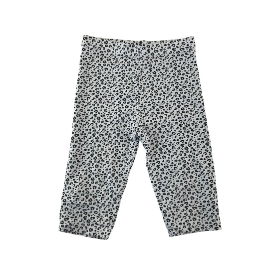 George leggings 5-6 years white and black animal print cropped