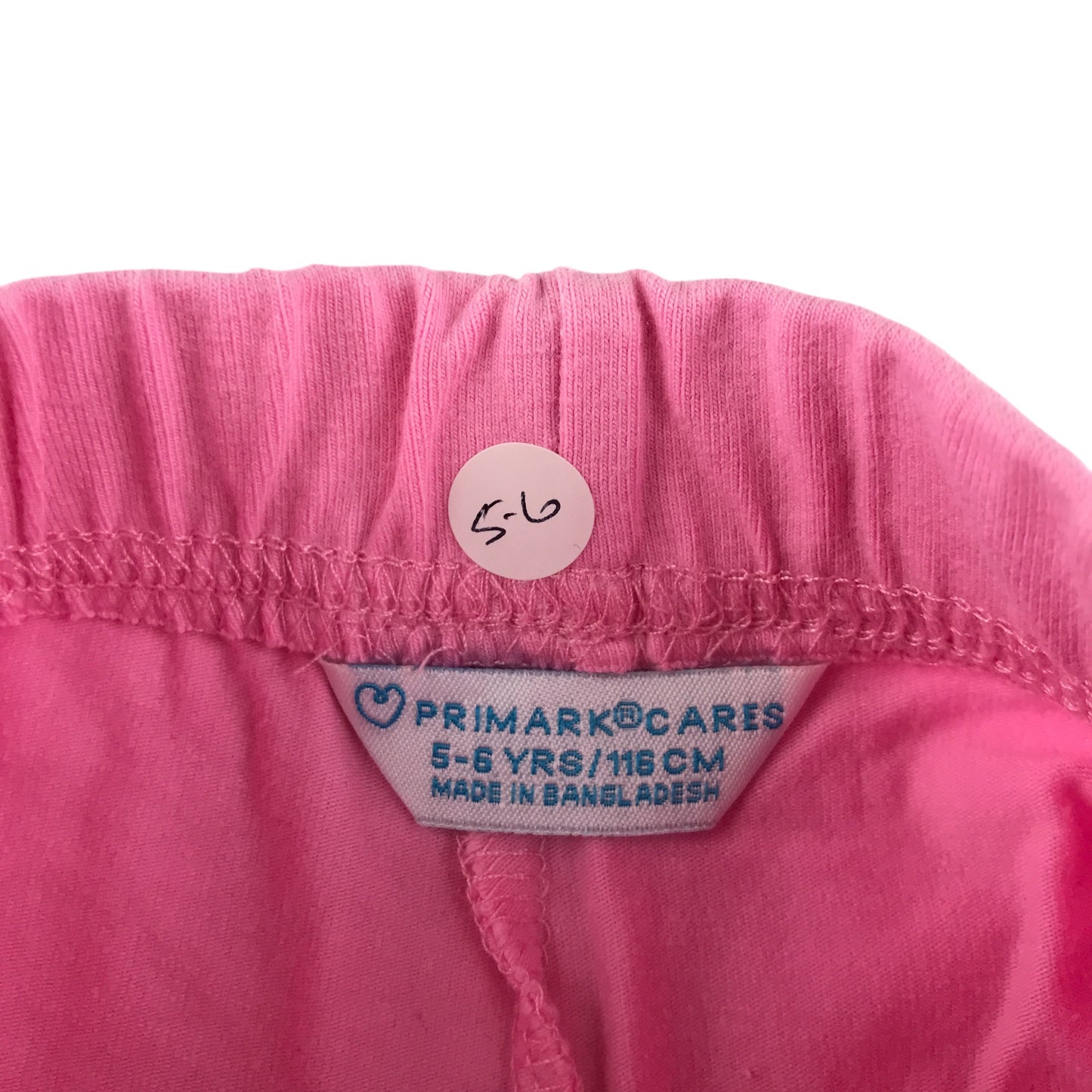 Primark leggings 5-6 years pink plain cropped