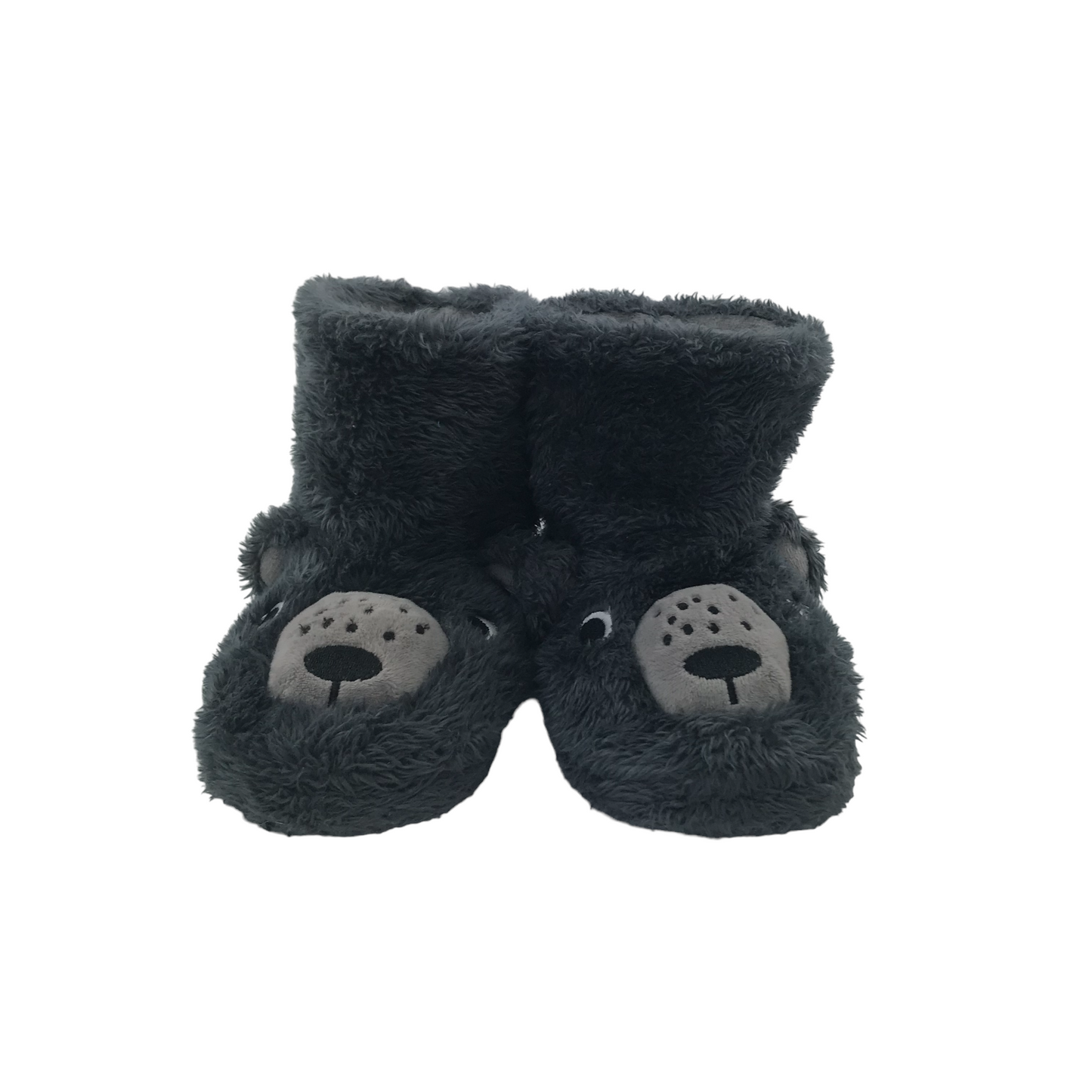 Grey Bear Face Slippers Shoe Size 10 jr